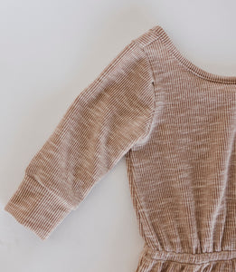 Beige 3/4 Sleeve Jumpsuit